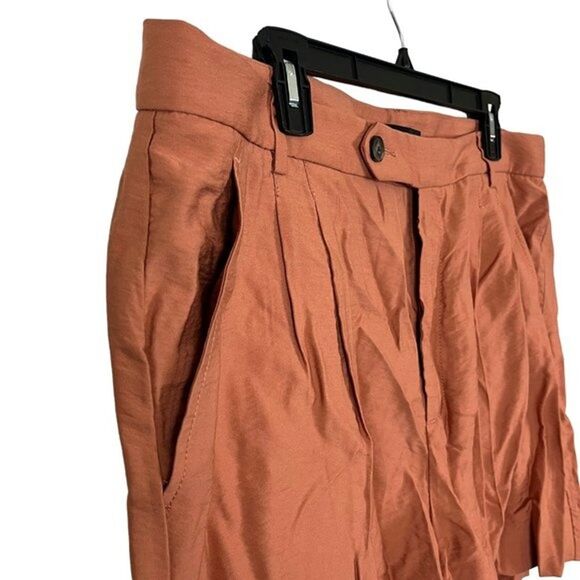 Banana Republic Women's Size 16 Pleated Orange Zip Fly NWT Shorts Blousy Dressy - Picture 6 of 16